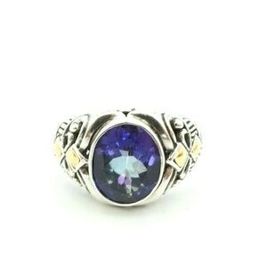 Robert Manse Sterling Silver 925 18k Amethyst Ring Size 6